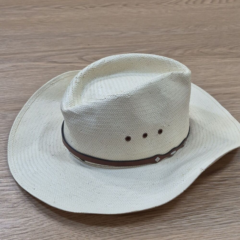 STETSON Grant 10X Cowboy Western Hat Embroidered Adult Medium Village Vented